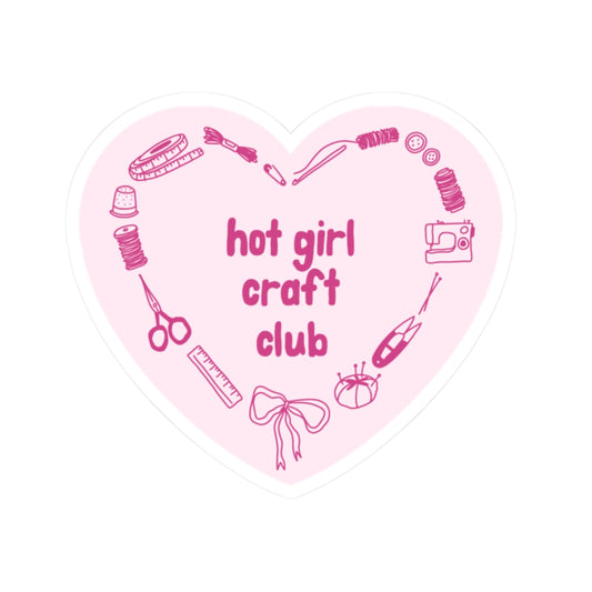 Hot Girl Craft Club Sticker