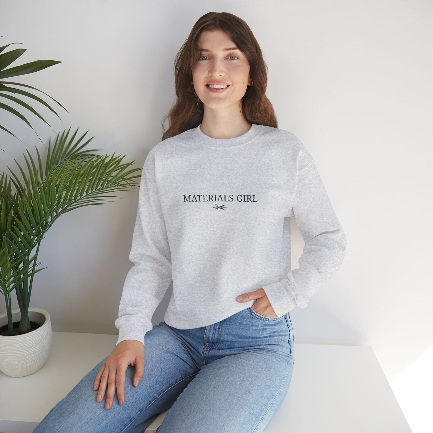 Embroidered Material Girls HGCC Crewneck