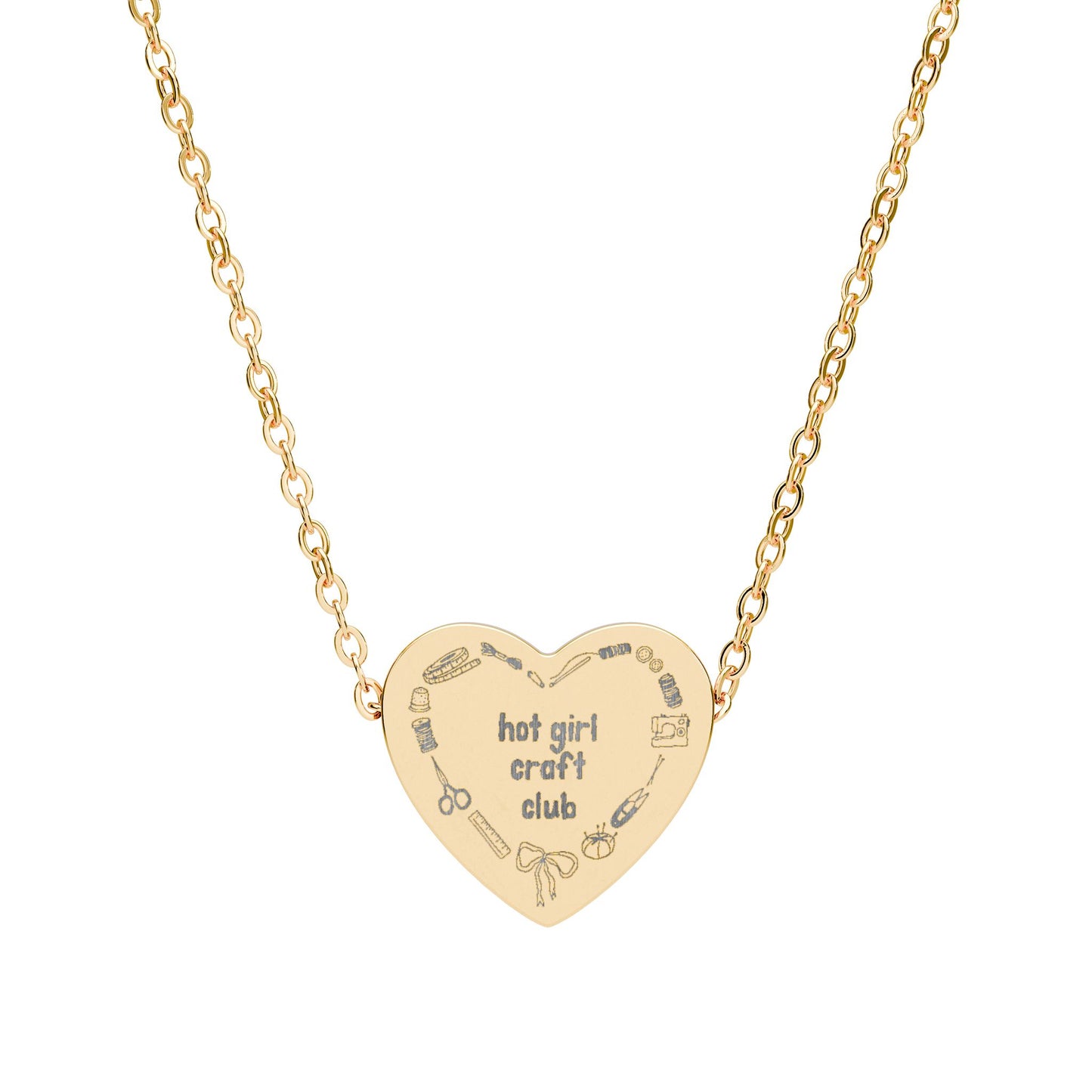 Engraved HGCC Heart Necklace