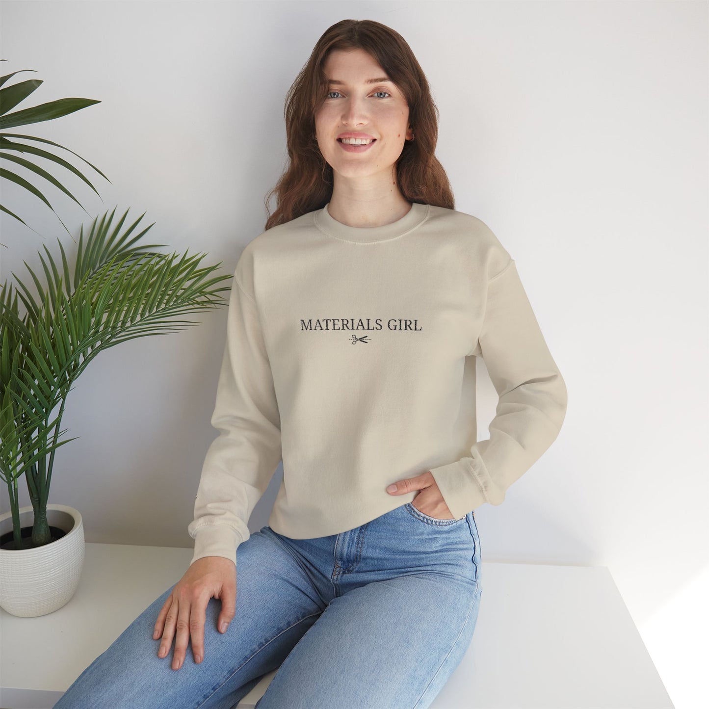 Embroidered Material Girls HGCC Crewneck