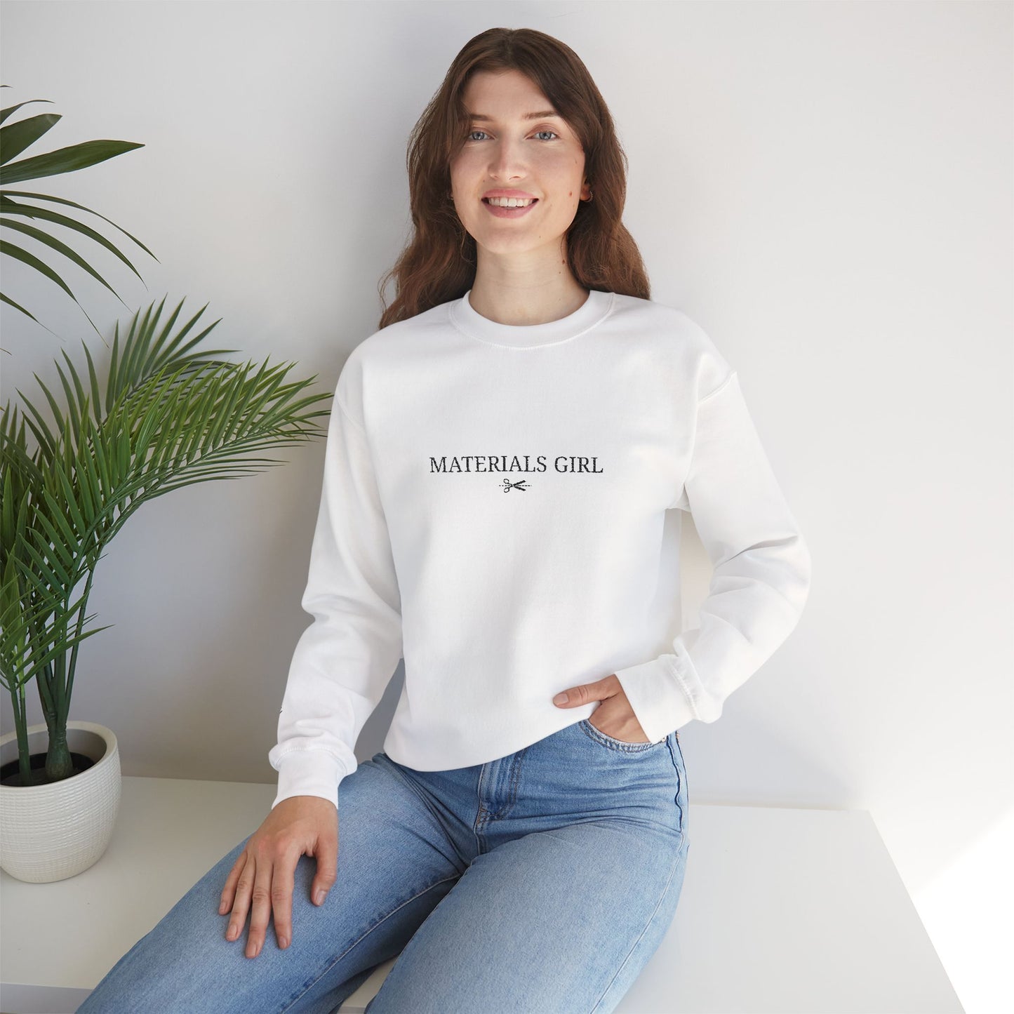 Embroidered Material Girls HGCC Crewneck