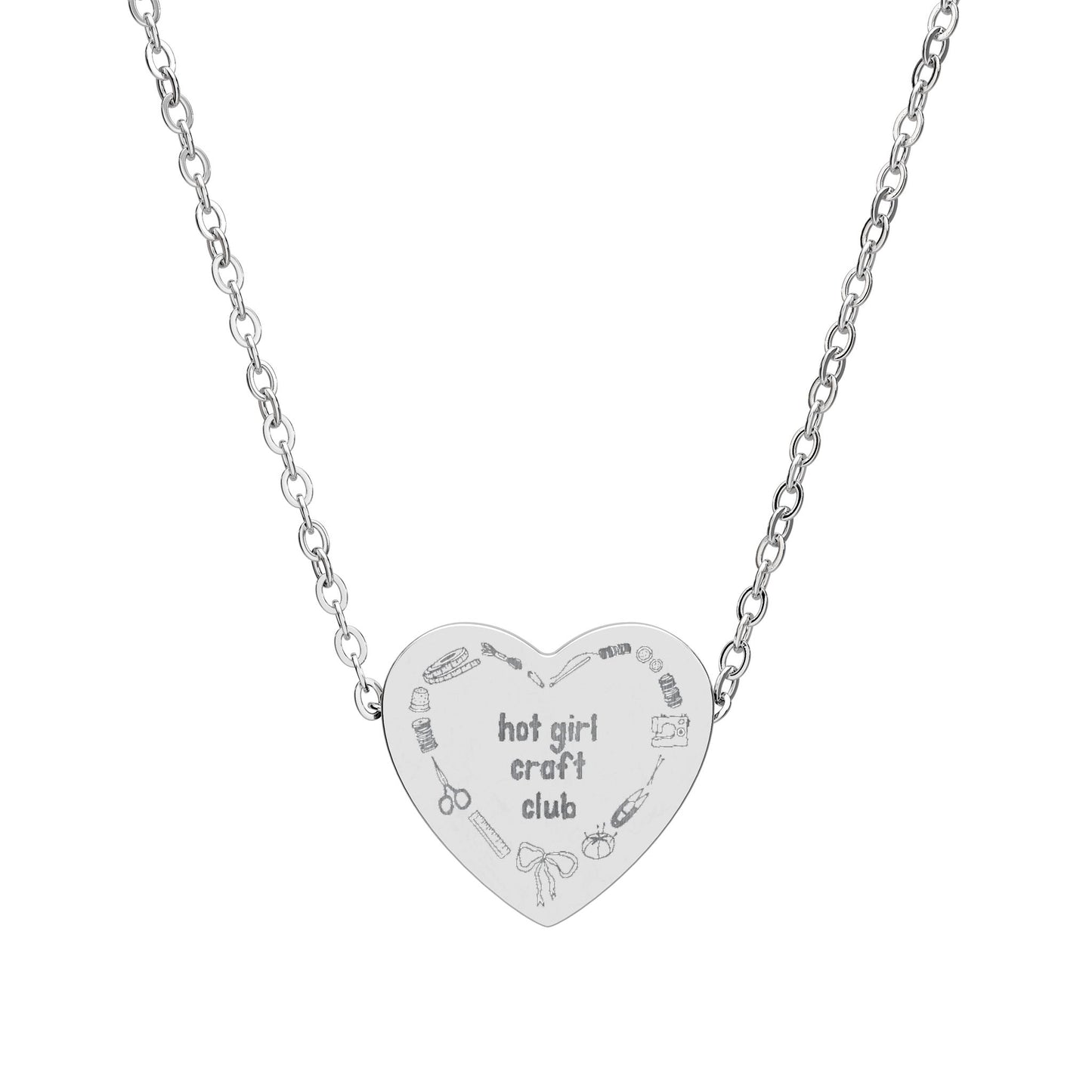 Engraved HGCC Heart Necklace