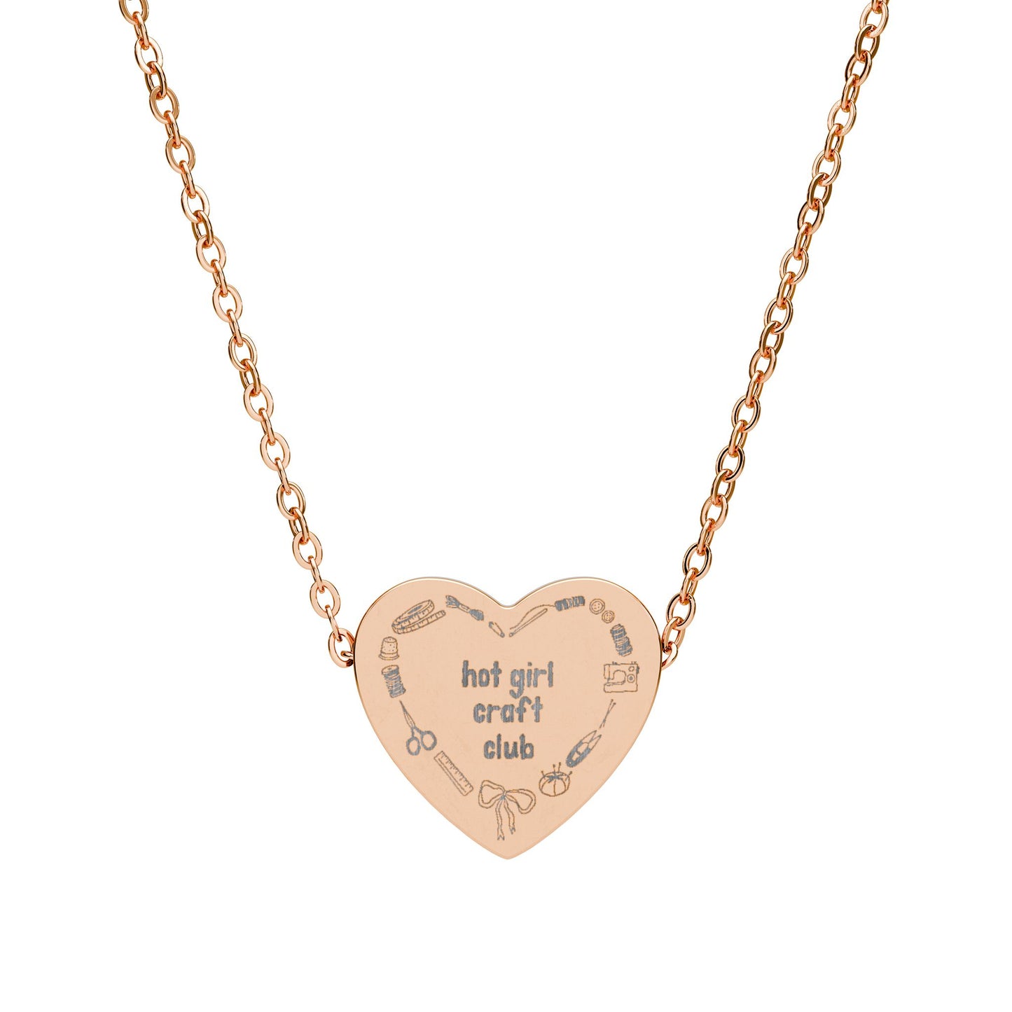 Engraved HGCC Heart Necklace