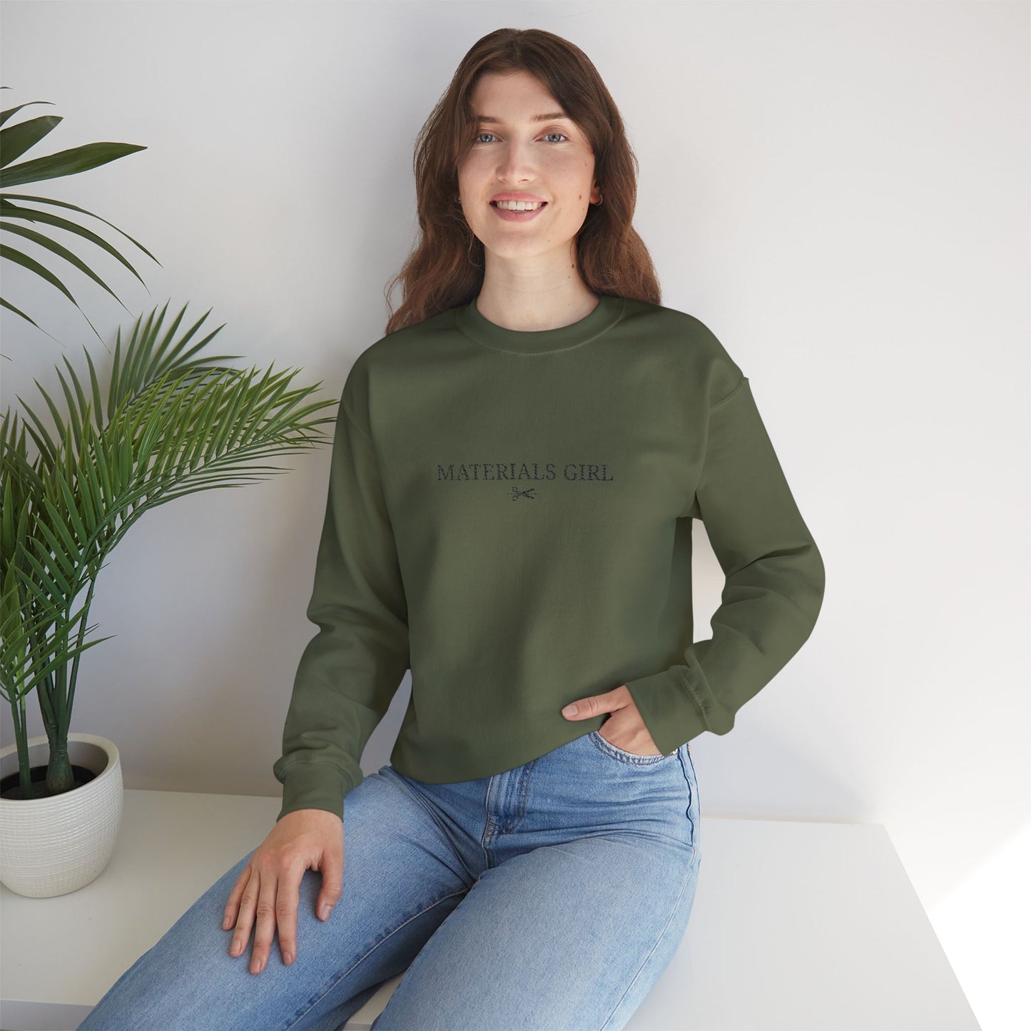 Embroidered Material Girls HGCC Crewneck